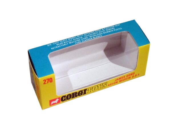 Corgi Toys 270 James Bond DB5 Slim Line Repro Box Corgi Toys 270 James Bond DB5 Slim Line Repro Box