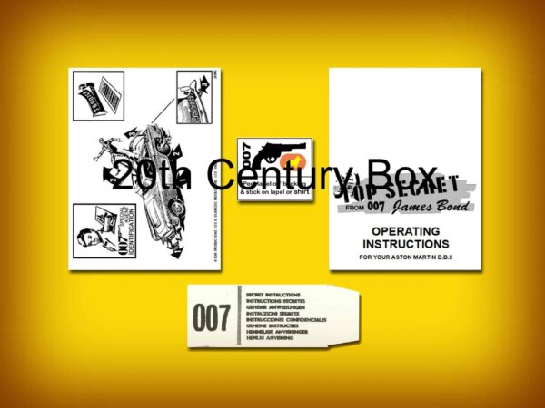 Corgi Toys 270 James Bond DB5 Instruction Sheet, Envelope and Badge Corgi Toys 270 James Bond DB5 Instruction Sheet, Envelope and Badge