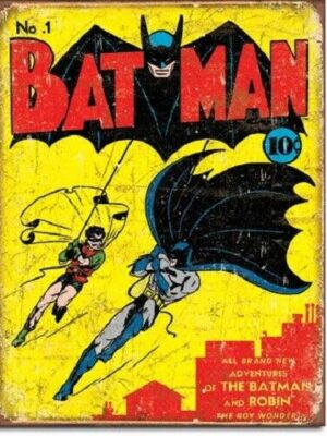 DC Comics Batman No.1 Metal Wall Hanging Sign Plaque Retro Decor Wall Art DC Comics Batman No.1 Metal Wall Hanging Sign Plaque Retro Decor Wall Art
