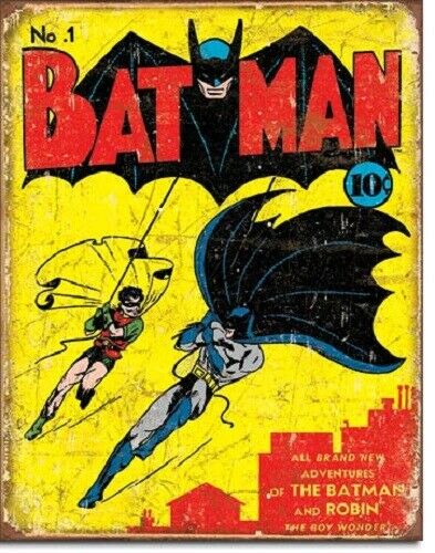 DC Comics Batman No.1 Metal Wall Hanging Sign Plaque Retro Decor Wall Art DC Comics Batman No.1 Metal Wall Hanging Sign Plaque Retro Decor Wall Art