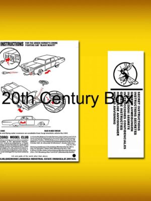 Corgi Toys 268 Green Hornet Black Beauty Instructions and Envelope Corgi Toys 268 Green Hornet Black Beauty Instructions and Envelope