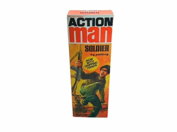 Palitoy Action Man – Soldier with Gripping Hands Repro Box Palitoy Action Man - Soldier with Gripping Hands Repro Box