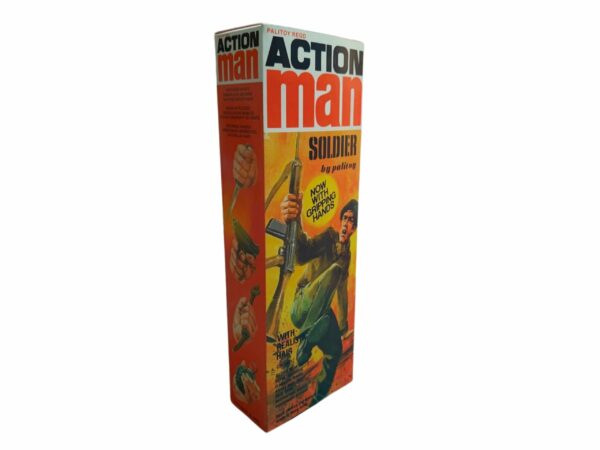 Palitoy Action Man – Soldier with Gripping Hands Repro Box Palitoy Action Man - Soldier with Gripping Hands Repro Box