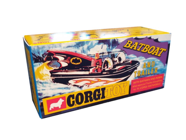 Corgi Toys 107 Batboat and Trailer Repro Box Corgi Toys 107 Batboat and Trailer Repro Box