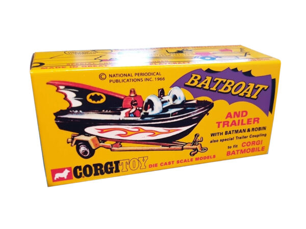Corgi Toys 107 Batboat and Trailer Repro Box Corgi Toys 107 Batboat and Trailer Repro Box