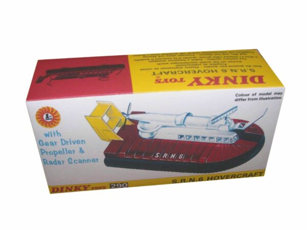Dinky Toys 290 SRN6 Hovercraft Repro Box Dinky Toys 290 SRN6 Hovercraft Repro Box