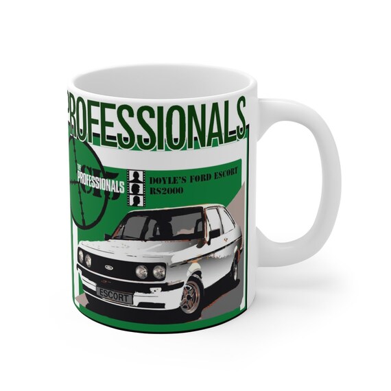 The Professionals (TV series) Ford Escort RS2000 1980s Retro Gift Mug The Professionals (TV series) Ford Escort RS2000 1980s Retro Gift Mug