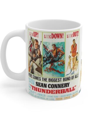 Thunderball James bond Sean Connery Film Poster Gift Mug Thunderball James bond Sean Connery Film Poster Gift Mug