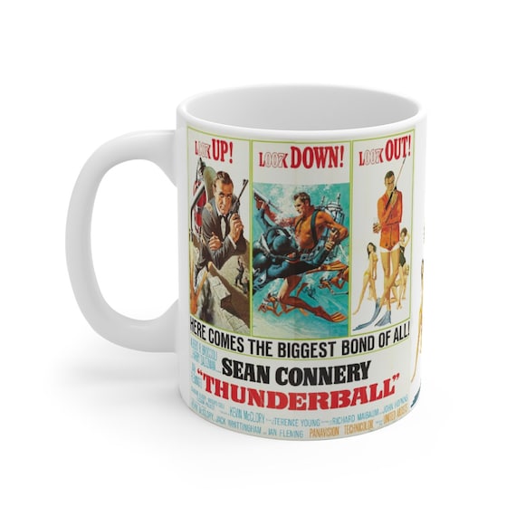 Thunderball James bond Sean Connery Film Poster Gift Mug Thunderball James bond Sean Connery Film Poster Gift Mug
