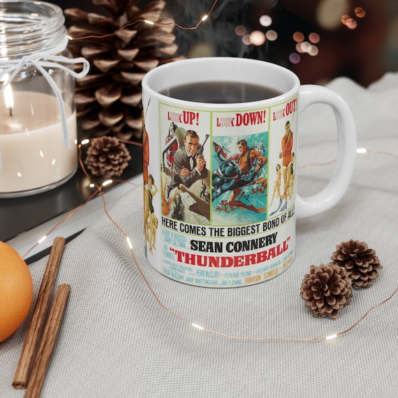 Thunderball James bond Sean Connery Film Poster Gift Mug Thunderball James bond Sean Connery Film Poster Gift Mug