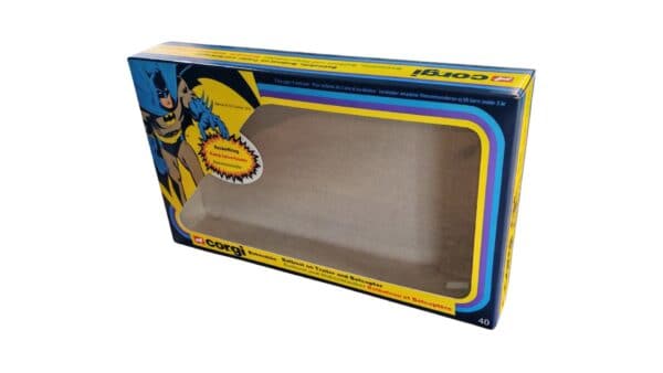 Corgi Toys Giftset 40 1979 Flat Box Batmobile, Batboat and Batcopter Repro Box (NO INSERT) Corgi Toys Giftset 40 1979 Flat Box Batmobile, Batboat and Batcopter Repro Box (NO INSERT)