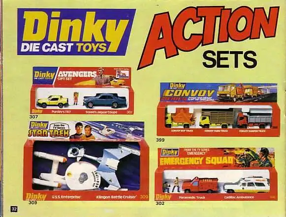 Dinky Toys 307 New Avengers Steed’s Jaguar XJ12 and Purdey’s TR7 Repro Box Code 3 Dinky Toys 307 New Avengers Steed's Jaguar XJ12 and Purdey's TR7 Repro Box Code 3